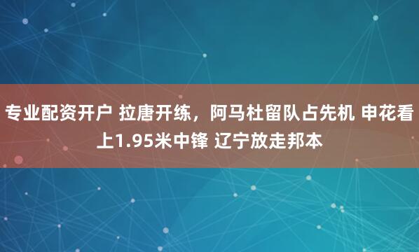 专业配资开户 拉唐开练，阿马杜留队占先机 申花看上1.95米中锋 辽宁放走邦本