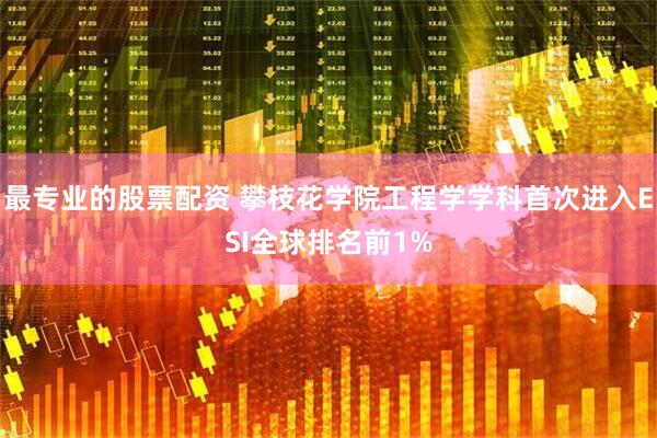 最专业的股票配资 攀枝花学院工程学学科首次进入ESI全球排名前1%